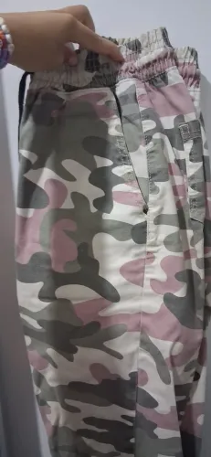 Calça estampada militar rosa - Tamanho P