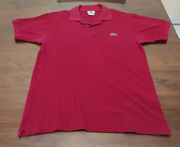 Camisa polo Lacoste vinho tamanho 2 (P)