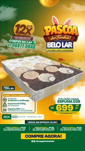 Colchão Casal Espuma D28