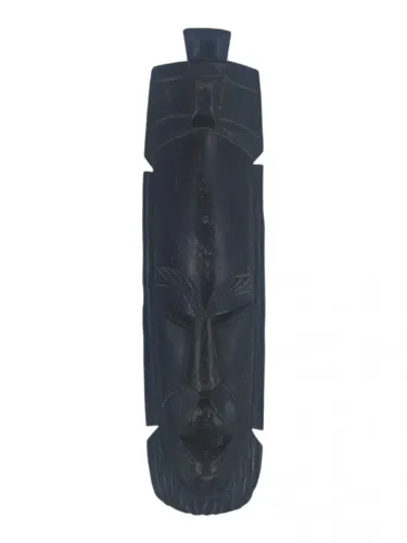 Máscara Africana Tribal Senegal Em ínico Bloco de madeira Ébano (parede)