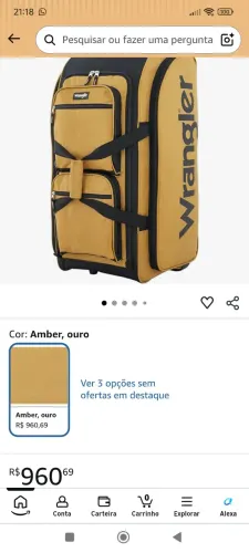 Malas (bolsas de viagem) com rodinhas novas