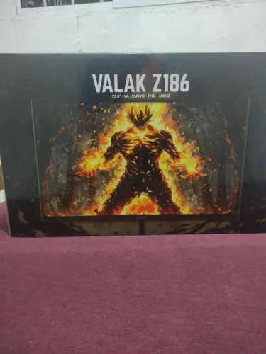 Monitor gamer 180hz curvo na caixa novo 23.8 polegadas (analiso trocas)