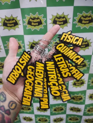 Chaveiro Cursos Profissões Atividades - NerdDog Store - Personalizados Exclusivos