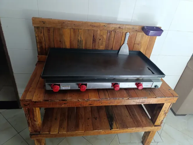 Chapeira a Gás 1000x500 mm em Aço Inox