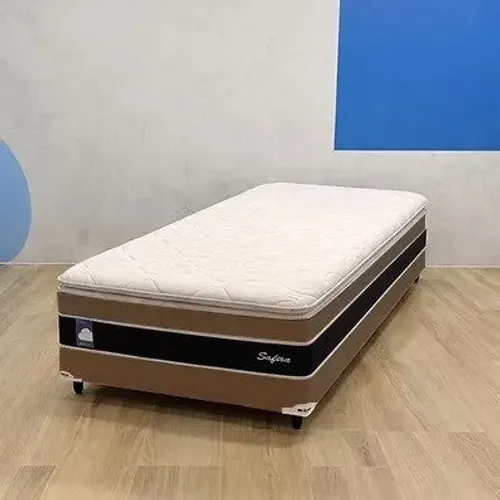 Cama Unibox SOLTEIRO Safira Espuma com PilowTop - Entrega Grátis Fortaleza