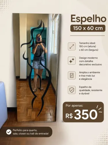 Espelho Decorativo 150 x 60 cm