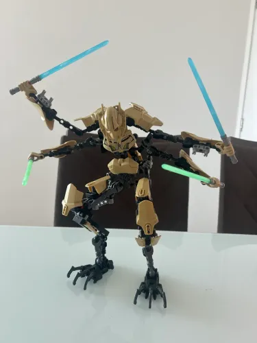 Figura de ação Star General Grievous 32cm com blocos de construção