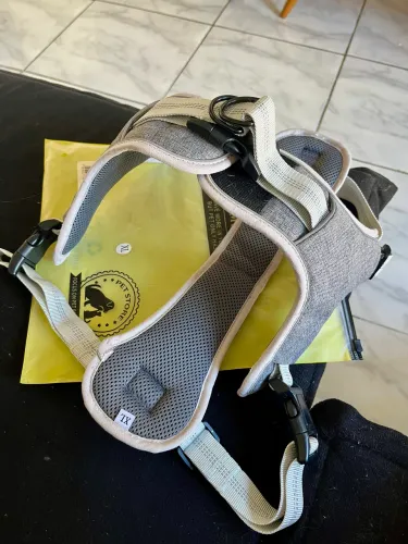 Coleira Peitoral Guia Antipuxão Cachorro MADOG Comfort CINZA Tamanho GG