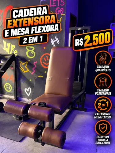 Extensora e flexora 2 em 1