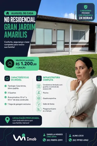 Casa para locação no JARDIM DAS AMARÍLIS, CIDADE UNIVERSITÁRIA, Maceió, AL