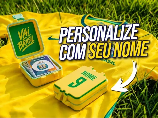 Caixa Porta Figurinhas Da Copa Personalizada