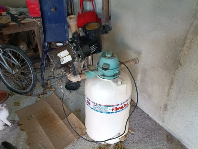 Filtro e motor para piscina