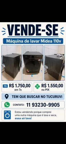 Máquina de lavar midea (NÃO É LAVA E SECA)