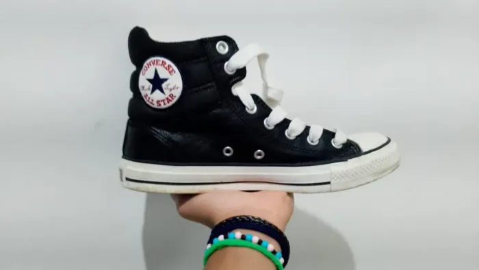 Tênis Converse All Star Padded Collar em Couro Preto