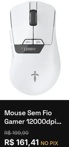 MOUSE GAMER SEM FIO TITORION 12.000 DPI
