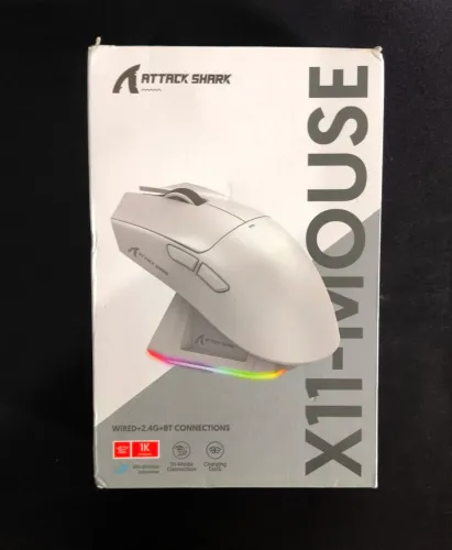 Mouse Gamer X11 Attack Shark com dock de carregador NOVO.
