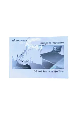 Manual Do Proprietário Honda Cg 160 Fan Cg160 Titan 2025