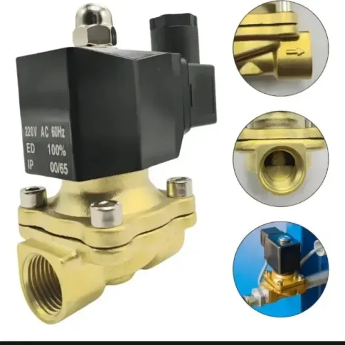 Válvula Solenóide Latão 1/2 NBR N-Fechada 220v 2/2 vias