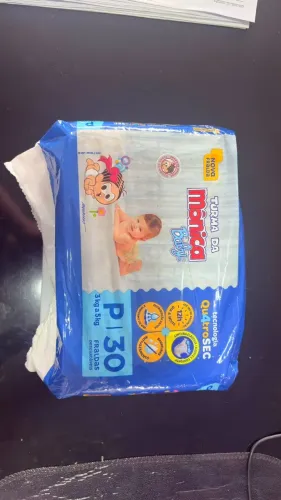 Fralda Turma da Mônica Baby Jumbo P com 30 unidades