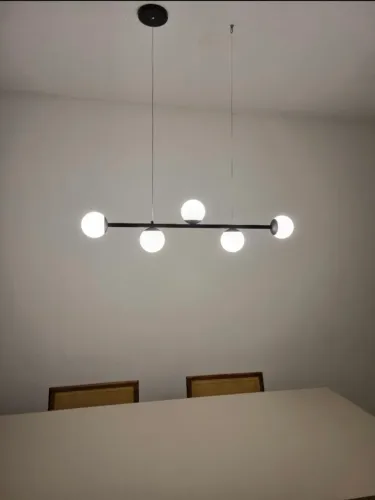 Pendente Lustre Portofino Preto Fosco 90cm