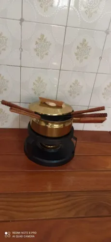 APARELHO DE FOUNDE DOURADO COMPLETO -  11 peças