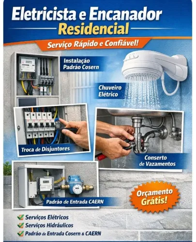 Eletricista & Encanador Residencial - Atendimento Rápido e Confiável