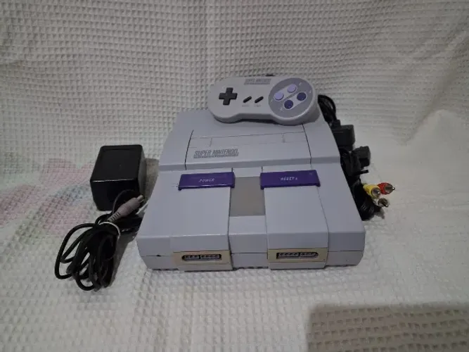 snes fat super nintendo americano fat branquinho sem detalhes