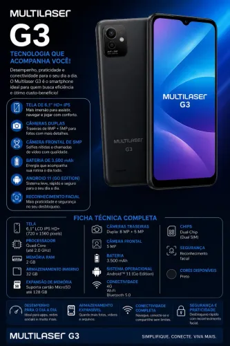 Celular Multilaser g3