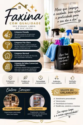 Faxina Profissional | Limpeza Residencial e Comercial
