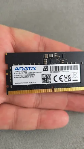 Memória RAM 8GB ADATA DDR5 5600MHz SODIMM Notebook