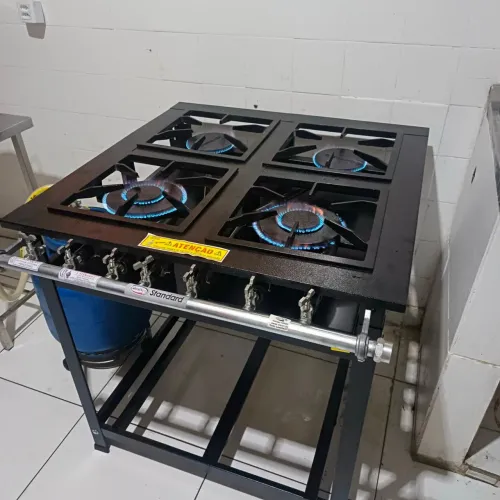 FOGÃO INDUSTRIAL 4 bocas baixa pressão Novo 