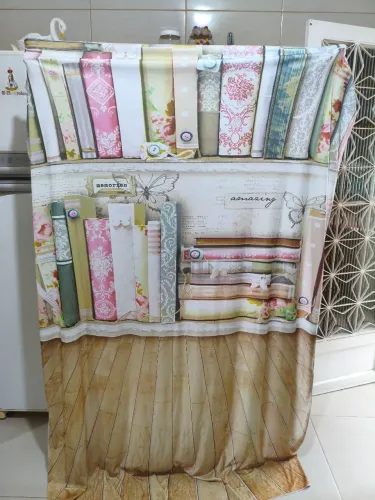 Painel em Tecido Estampa Biblioteca / Livros Vintage - Ideal para Festas e Cenários