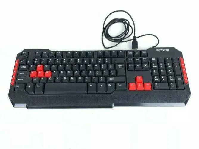 Teclado Gamer Clanm Styger USB Preto com Teclas Vermelhas 100%