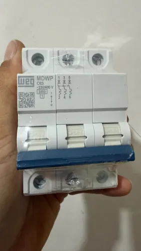 Disjuntor Tripolar Curva C 63a 3ka Termomagnético Weg Mdwp
