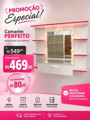 Promoção! Penteadeira Camarim suspenso 