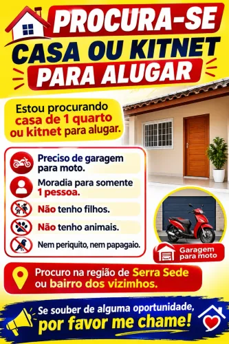 Leia o anúncio casa ou kitnet de 1/4