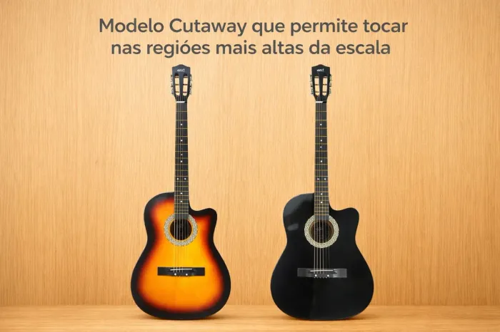 Violão eletroacústico Cutway Aço Mxt 