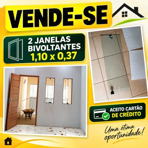 Janelas de vidro Bivoltantes 