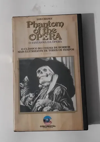 FITA VHS "O FANTASMA DA ÓPERA" (1925) c Lon Chaney primeira e melhor versão feita até hoje