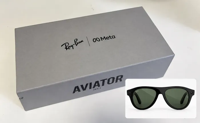 Ray-Ban Meta Geração 3 Aviador Lentes Transitions Preto Lacrado
