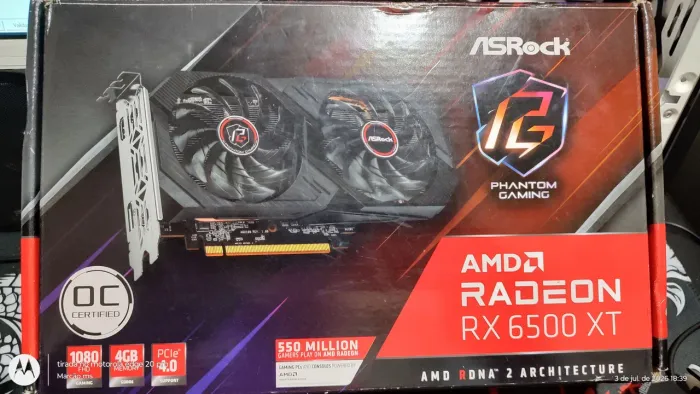 PLACA DE VÍDEO RX 6500 XT ASRock 4GB PCIe 4.0