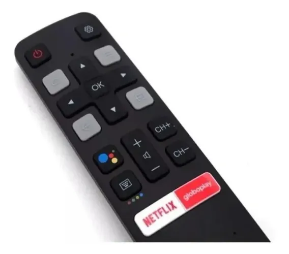 Controle Remoto Compatível TV TCL Smart com Botão Netflix e Globoplay Novo