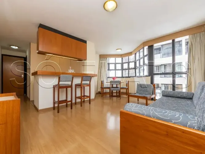 Flat Baden Baden disponível para venda com 49m², 01 dorm e 01 vaga de garagem
