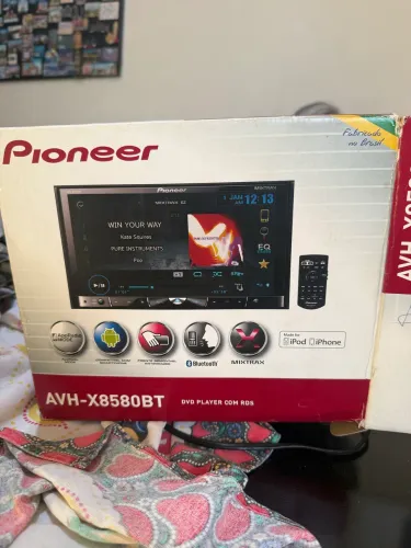 Central Multimídia Pioneer AVH-X8580BT Completa com Caixa e Acessórios
