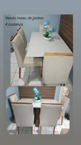 Vendo mesa com 4 cadeiras