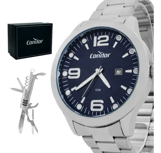 Relógio Condor Masculino Analógico Prata Co2115nax K4a