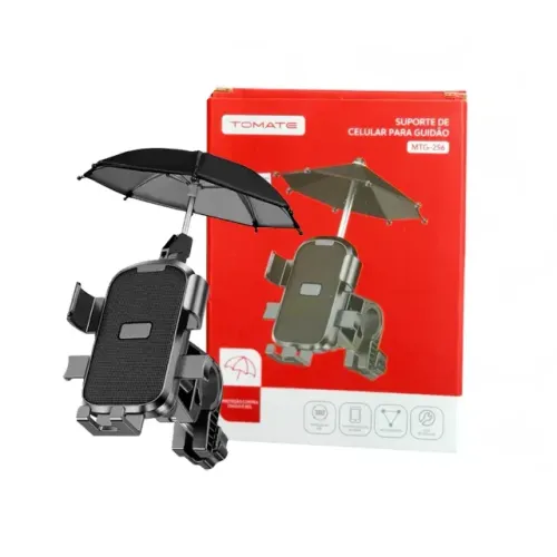 Suporte de Celular para Moto com Guarda-Chuva de Proteção
