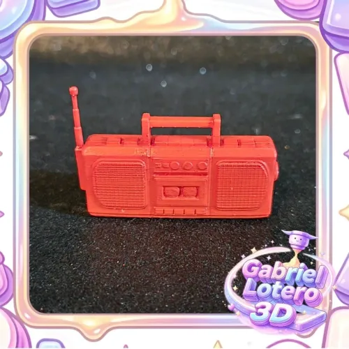 Rádio vermelho para bonecas Barbie escala 1/6 - impressão 3D