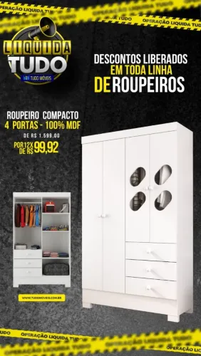 Roupeiro infantil 4PTS 3GVT