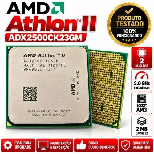 Processador AMD Athlon II X2 250 3.0GHz AM3 CPU PC ADX2500CK23GM